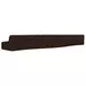 Naomi Dark Brown 3 Piece Wave Modular Sectional