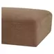 Matina Taupe Upholstered Square Ottoman