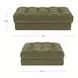 Davie Olive Performance Fabric Upholstered Rectangular Ottoman