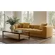 Davie Golden Yellow Performance Fabric 2 Piece Modular Sofa Sectional with Pillows