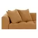 Davie Golden Yellow Performance Fabric 2 Piece Modular Sofa Sectional with Pillows