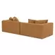 Davie Golden Yellow Performance Fabric 2 Piece Modular Sofa Sectional with Pillows