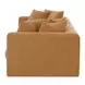Davie Golden Yellow Performance Fabric 2 Piece Modular Sofa Sectional with Pillows