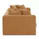 Davie Golden Yellow Performance Fabric 2 Piece Modular Sofa Sectional with Pillows