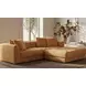 Davie Golden Yellow Performance Fabric 3 Piece Modular Nook Sectional with Pillows