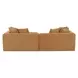 Davie Golden Yellow Performance Fabric 3 Piece Modular Nook Sectional with Pillows
