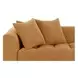 Davie Golden Yellow Performance Fabric 3 Piece Modular Nook Sectional with Pillows
