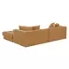 Davie Golden Yellow Performance Fabric 3 Piece Modular Nook Sectional with Pillows