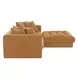 Davie Golden Yellow Performance Fabric 3 Piece Modular Nook Sectional with Pillows