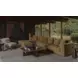 Davie Golden Yellow Performance Fabric 4 Piece Modular Lounge Sectional with Pillows