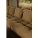 Davie Golden Yellow Performance Fabric 4 Piece Modular Lounge Sectional with Pillows