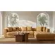 Davie Golden Yellow Performance Fabric 4 Piece Modular Lounge Sectional with Pillows