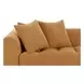 Davie Golden Yellow Performance Fabric 4 Piece Modular Lounge Sectional with Pillows