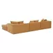 Davie Golden Yellow Performance Fabric 4 Piece Modular Lounge Sectional with Pillows