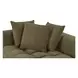 Davie Olive Performance Fabric 4 Piece Modular Lounge Sectional with Pillows
