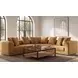 Davie Golden Yellow Performance Fabric Modular Classic L Sectional with Pillows