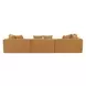 Davie Golden Yellow Performance Fabric Modular Classic L Sectional with Pillows
