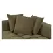 Davie Olive Performance Fabric 5 Piece Modular Classic L Sectional with Pillows