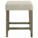Turner Cream and Oak Upholstered 4 Piece Bar Table Set with USB Charging