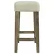 Turner Cream and Oak Upholstered 4 Piece Bar Table Set with USB Charging