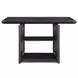 Oakley Black 60" Rectangular Counter Height Table with Storage