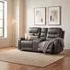 Oberon Dark Gray Double 77" Reclining Loveseat with Center Console