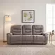 Oberon Grayish Brown 87" Double Reclining Sofa
