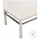 Aventura Frosted Nickel Upholstered Bench