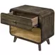 Rex Walnut 1 Drawer Open Nightstand