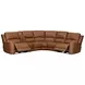 Belmont Lyric Caramel Leather 6 Piece Modular Zero Gravity Power Reclining Sectional with USB Charging