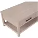 Gabby Light Brown Rectangular Coffee Table with Casters