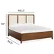 Ridgefield Russet and Cream Queen Upholstered Panel Bed