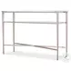 Melange Champagne And White Genesis Stone Top Jen Console Table