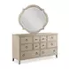 Clearview Oyster 8 Drawer Fremont Dresser with Freeform Accent Mirror