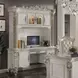 Vendome Antique Pearl 74" Computer Desk with Hutch and LED