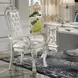 Dresden White Upholstered Executive Office Chair with Nailhead Trim