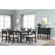 Sable Crest Black Upholstered Dining Chair Set of 2
