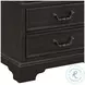 Hickory Creek Brown Velvet 3 Drawer Nightstand