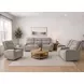 Traxton Jasper Taupe 79" Zero Gravity Triple Power Reclining Loveseat with Tilt Console and USB Charging