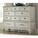Litchfield Sunwashed and Brown 10 Drawer Cotswold Dresser with Rectangular Landscape Mirror