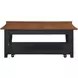 Joplin Black and Brown Rectangular Lift Top Coffee Table