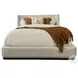 Seraphina Blanched Almond Upholstered Queen Panel Bed