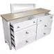 Windmill Harbour White Whisp and Sand 6 Drawer Dresser