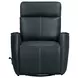 Rovelle Abby Navy Leather Manual Swivel Glider Recliner