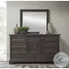 Hickory Creek Brown Velvet Dresser Mirror