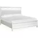 Springhouse Whisper White and Gray Queen Upholstered Panel Bed