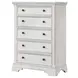 Olivia Brushed White 5 Drawer Chest