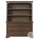 Olivia Rosewood Hutch and Bookcase with 3 Shelves