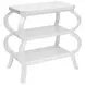 Olive Matte White Side Table with 2 Shelves