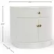 Olivia Coconut Milk 1 Drawer Nightstand